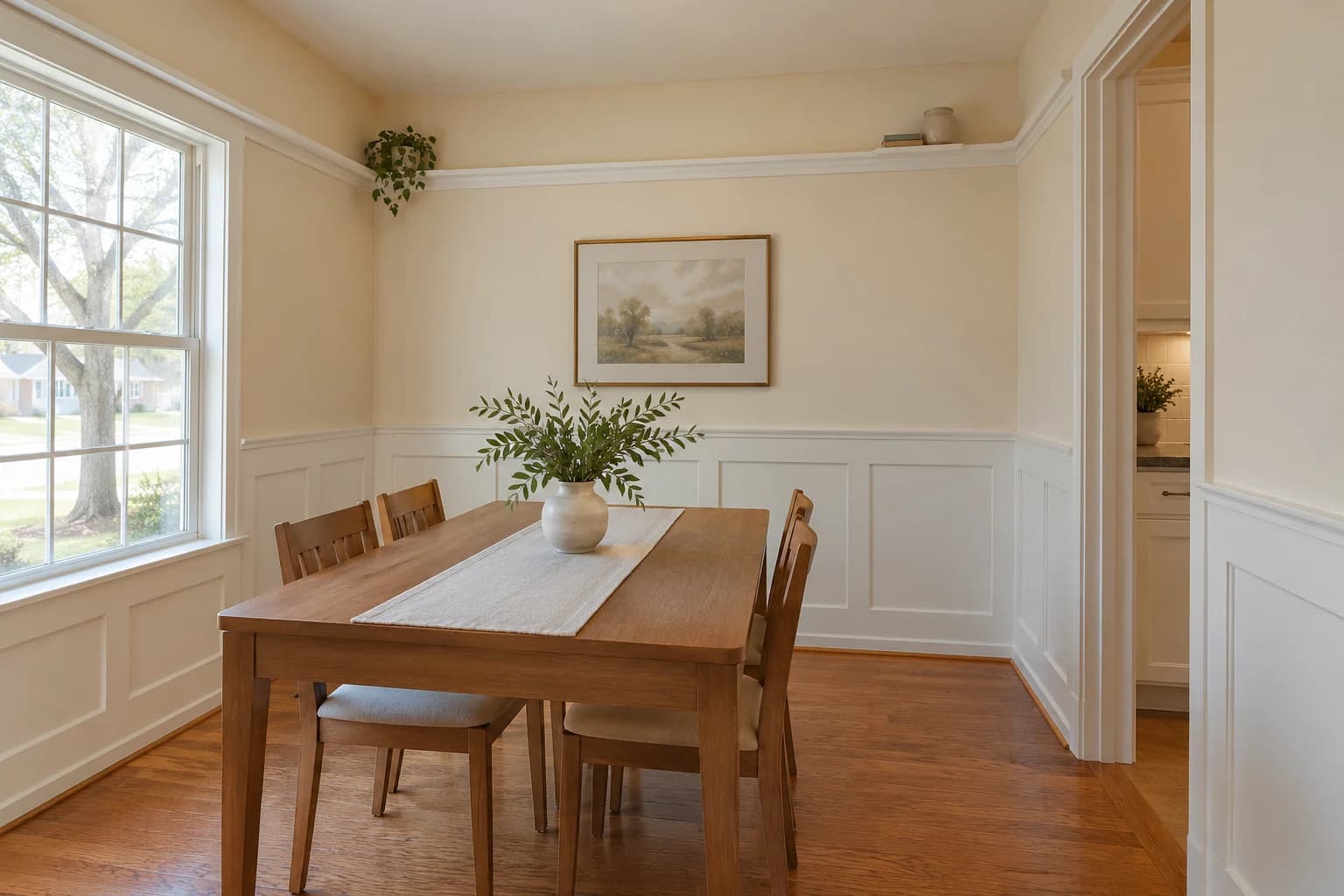 AI design concept: Dining Picture Rail & Paneling — main view