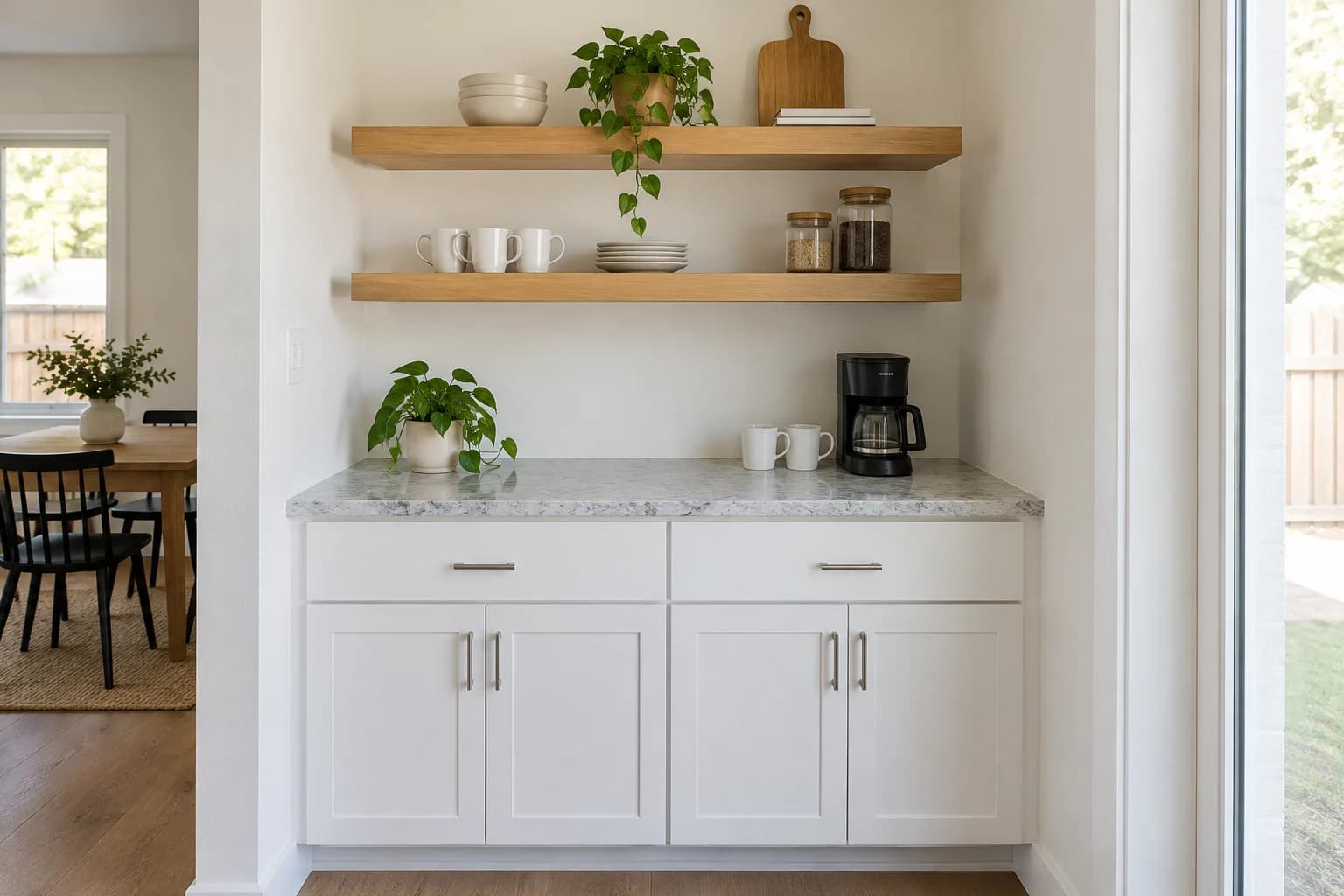 AI design concept: Kitchen Coffee Shelf — main view