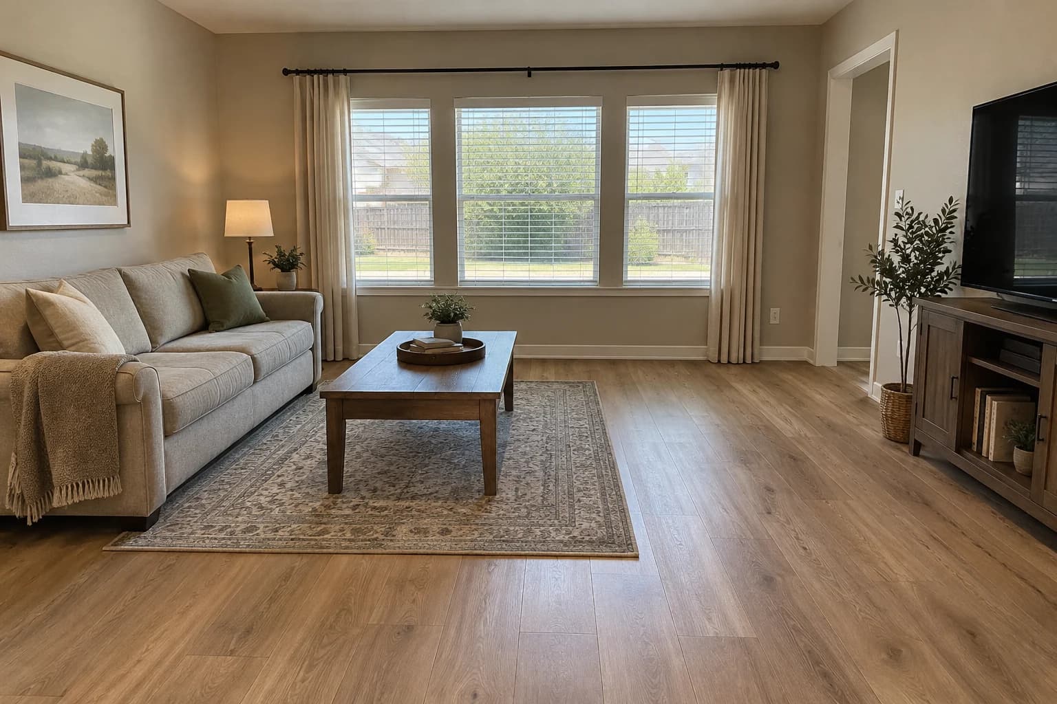 AI design concept: Durable Family-Room Floor — main view
