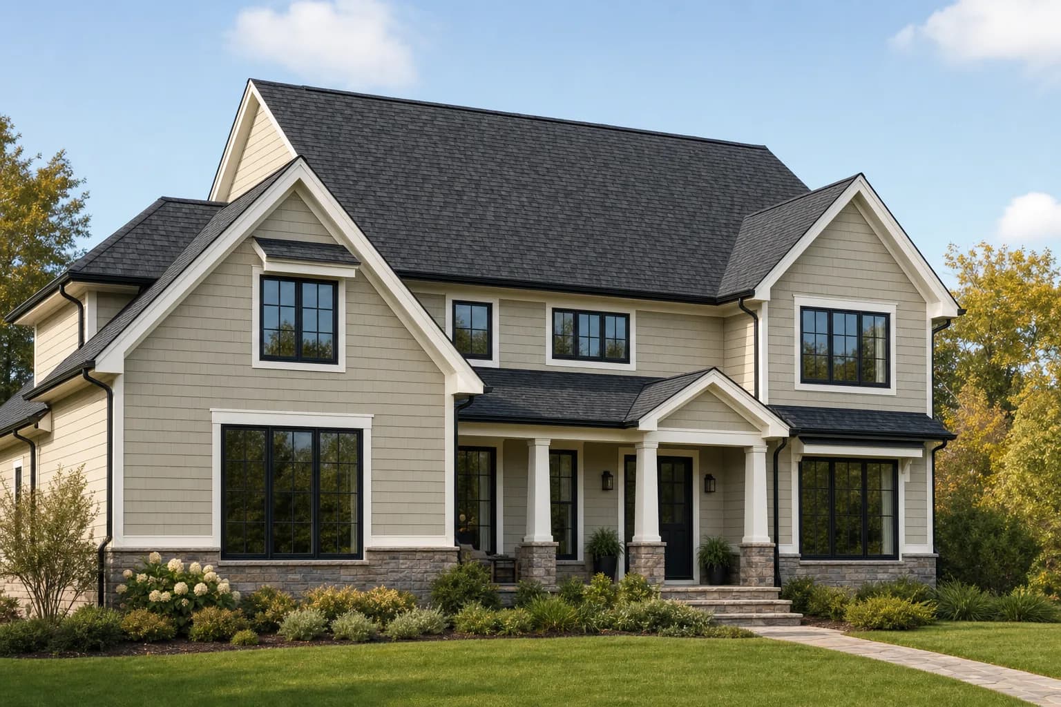 AI design concept: Architectural-shingle reroof — main view