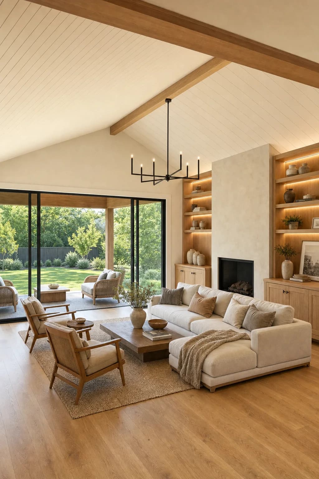 AI design concept: Rear great-room / family-room addition — view 2
