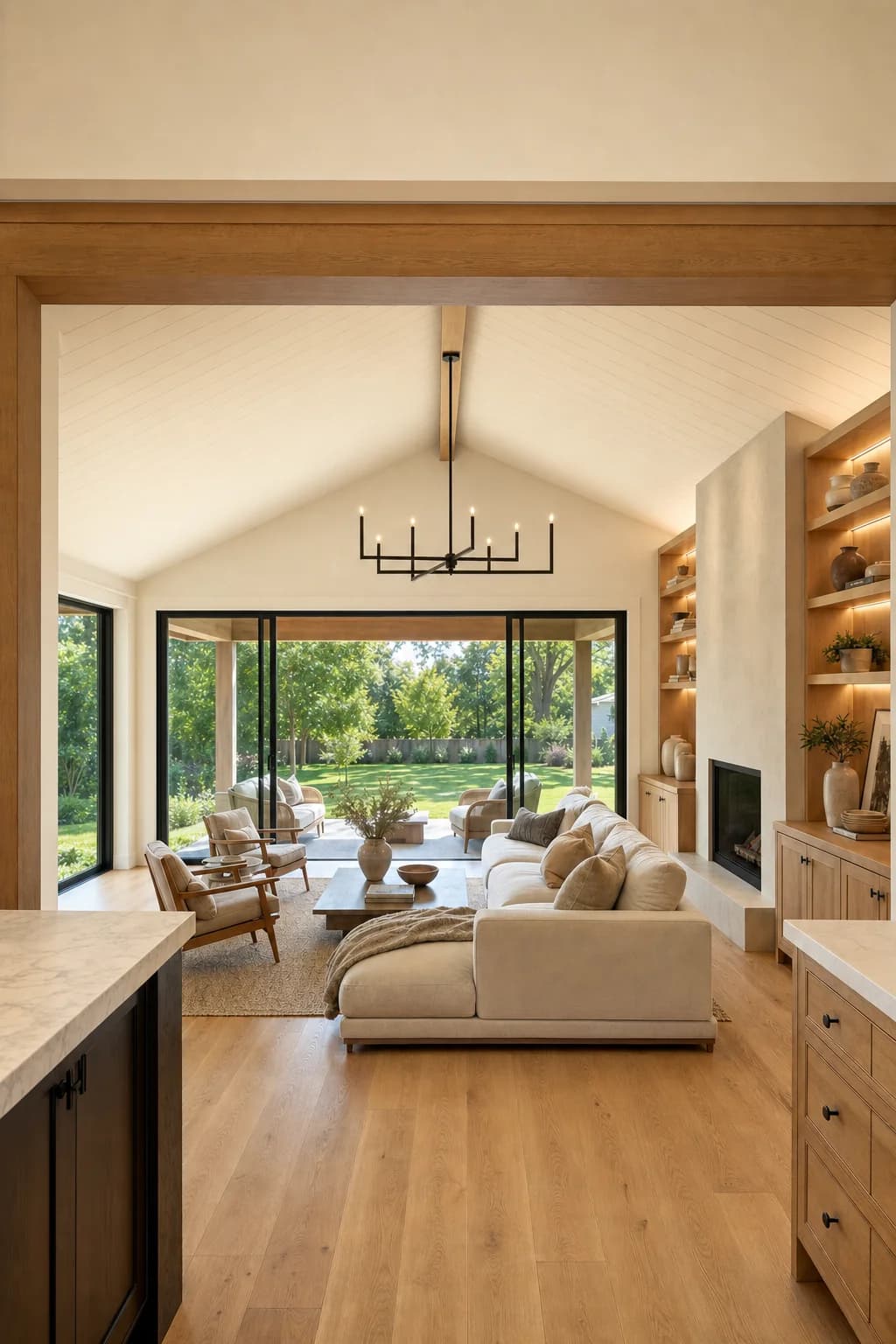 AI design concept: Rear great-room / family-room addition — view 4