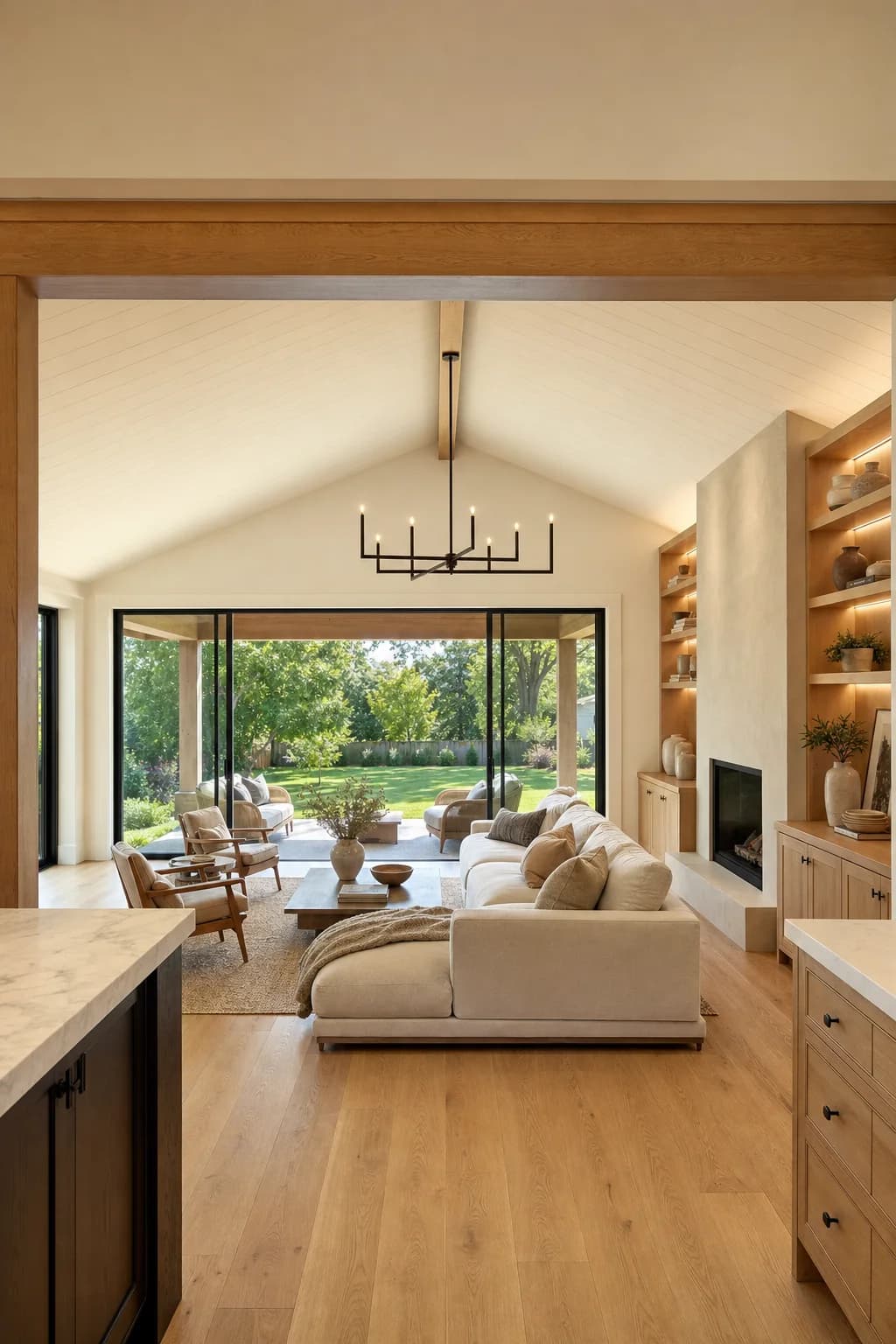 AI design concept: Rear great-room / family-room addition — main view