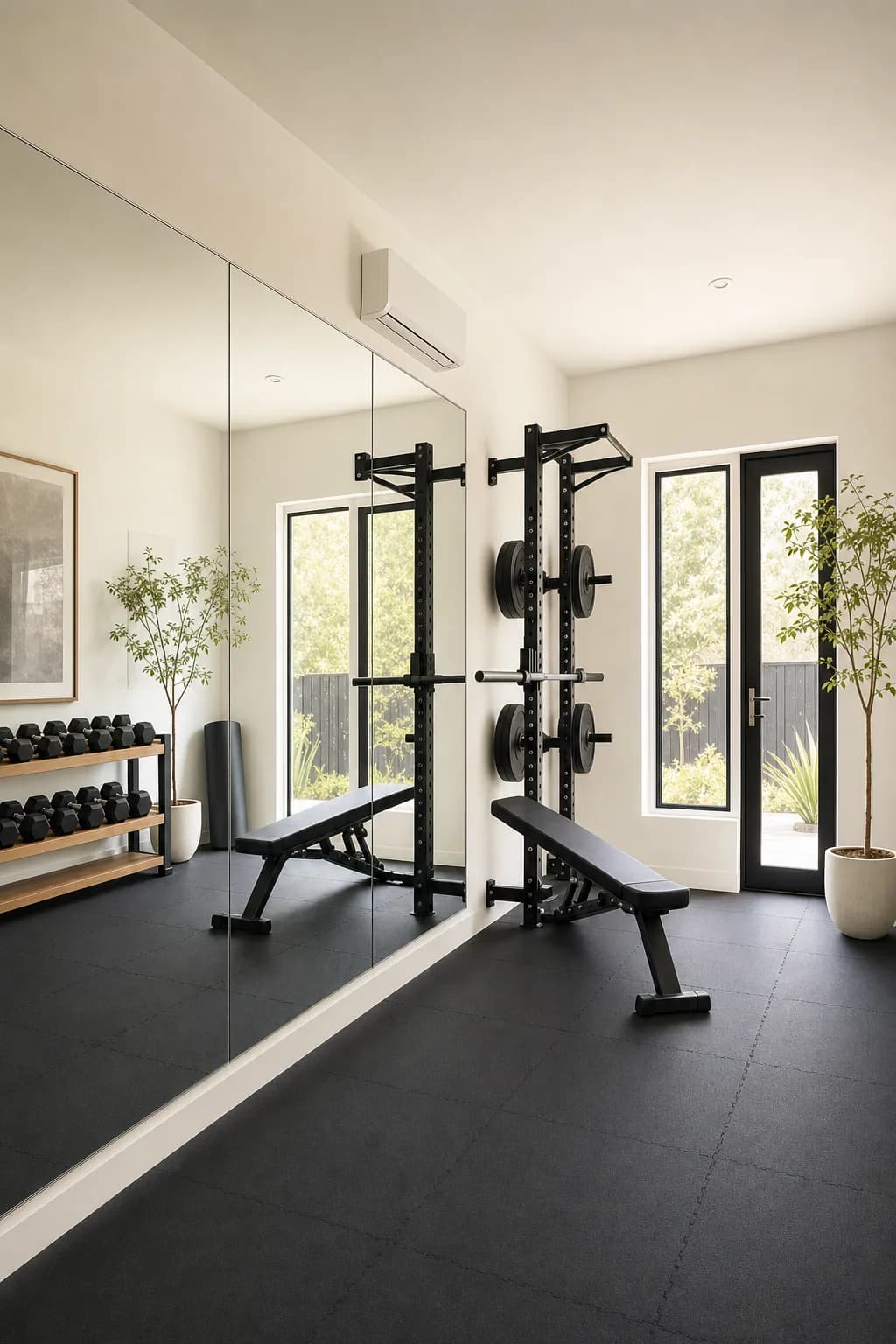 AI design concept: Home gym conversion — view 2