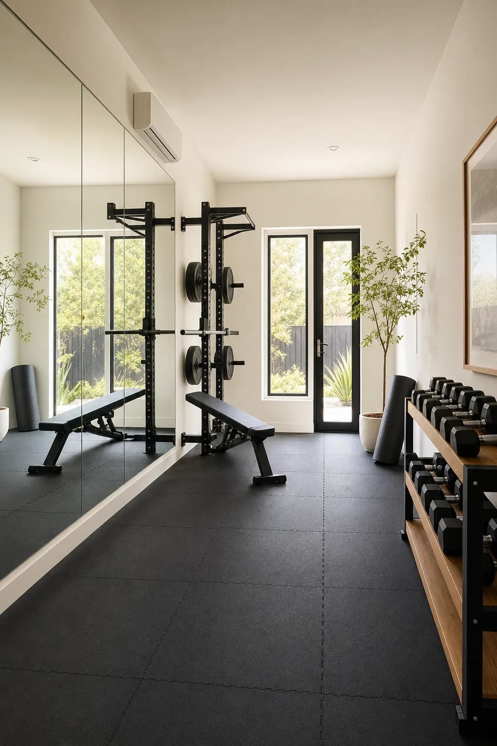 AI design concept: Home gym conversion — main view