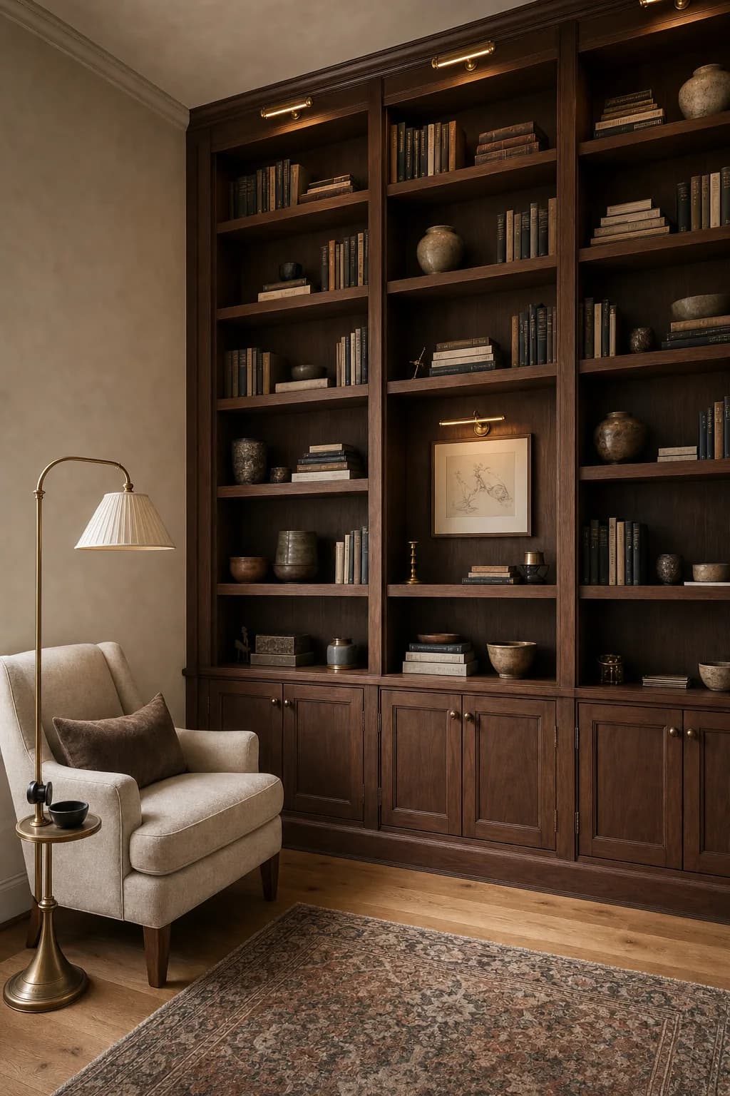 AI design concept: Home Office Library — view 4