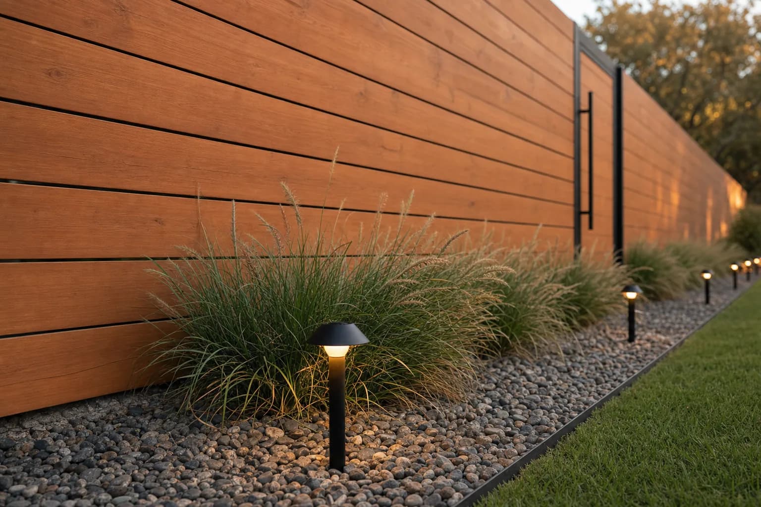 AI design concept: Horizontal Cedar Fence & Gate — view 4