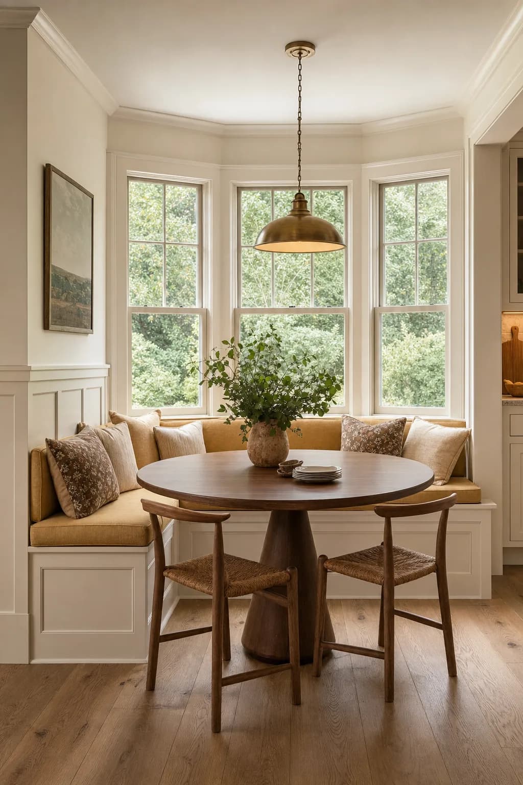 AI design concept: Banquette breakfast nook — main view