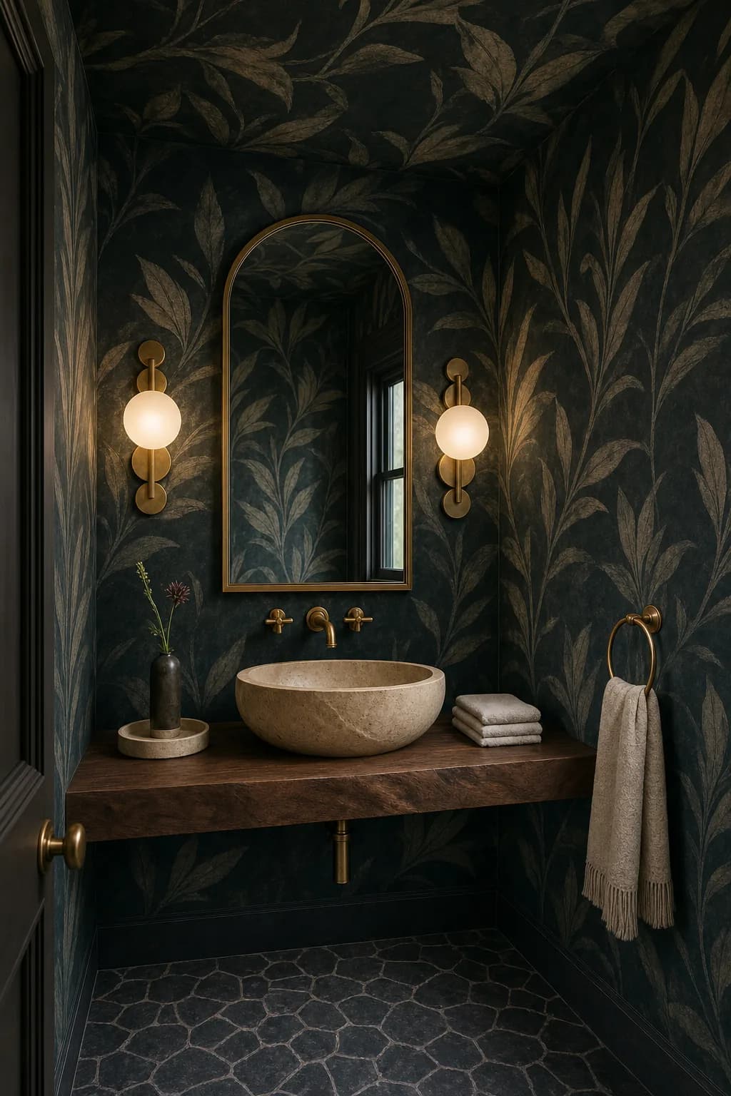 AI design concept: Luxe Powder Room — view 2