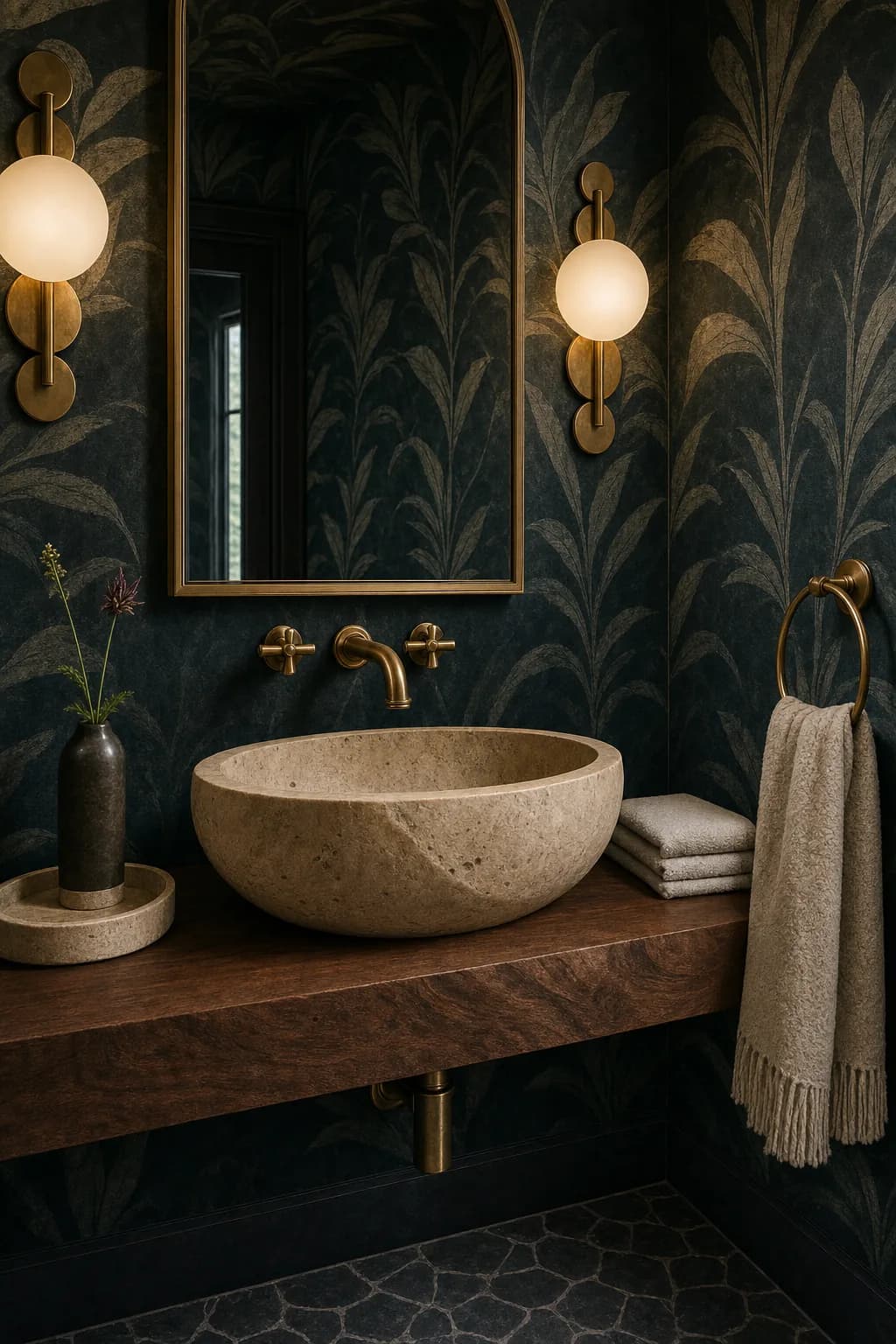 AI design concept: Luxe Powder Room — view 3
