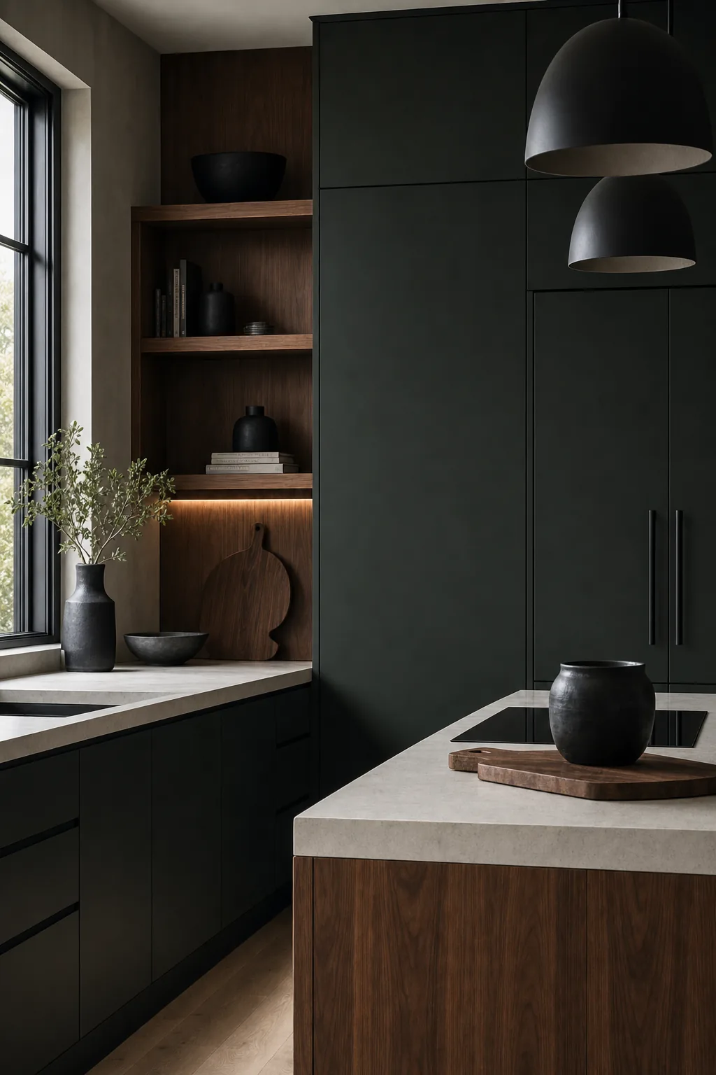 AI design concept: Moody Modern Kitchen — view 4