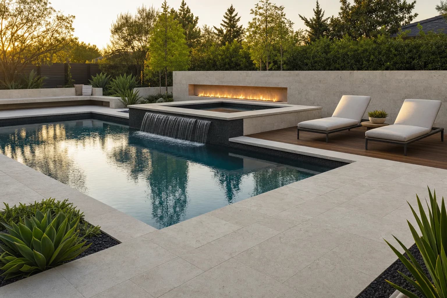 AI design concept: Pool Deck & Spa Surround — main view