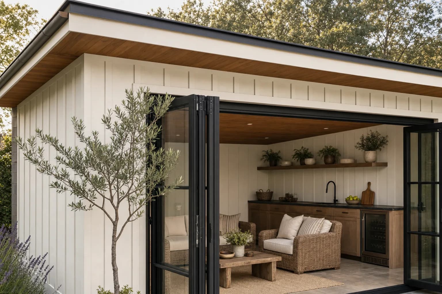 AI design concept: Pool-house cabana — view 4