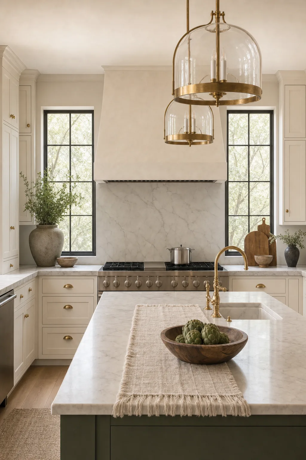 AI design concept: Two-Tone Island Kitchen — view 2