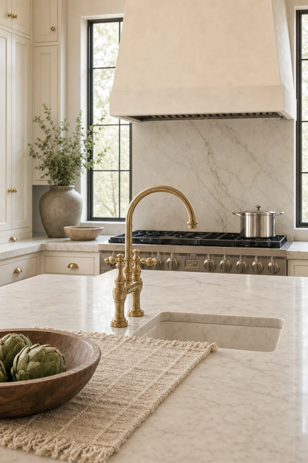 AI design concept: Two-Tone Island Kitchen — view 4