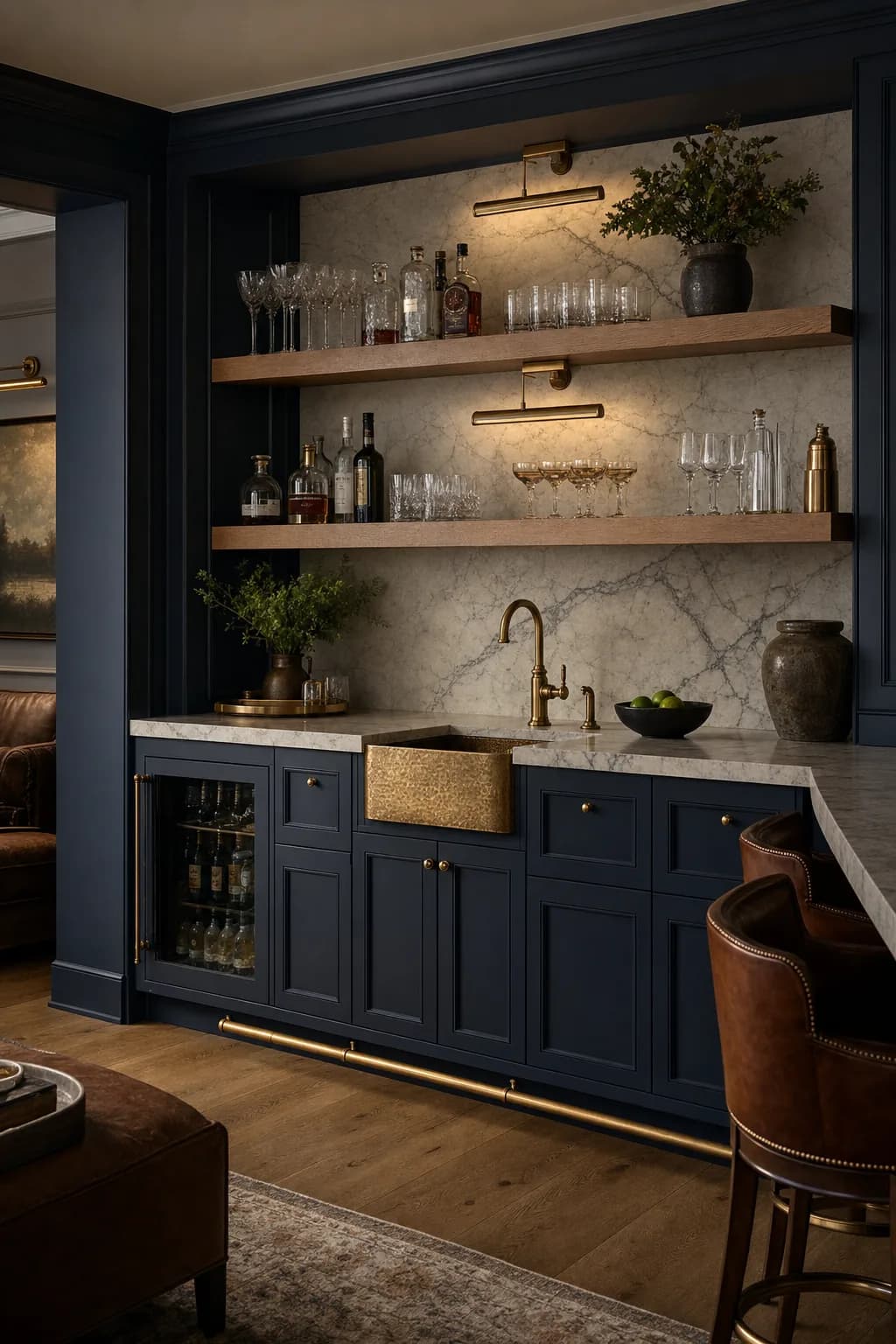 AI design concept: Wet-bar lounge — main view