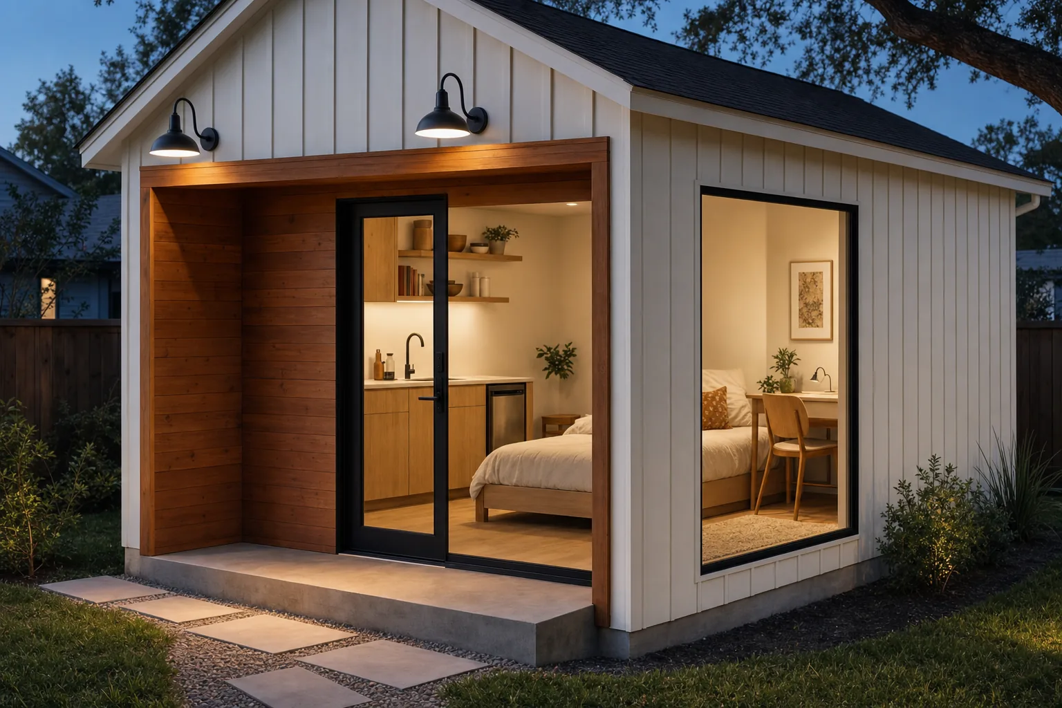 AI design concept: Backyard ADU Studio — view 2