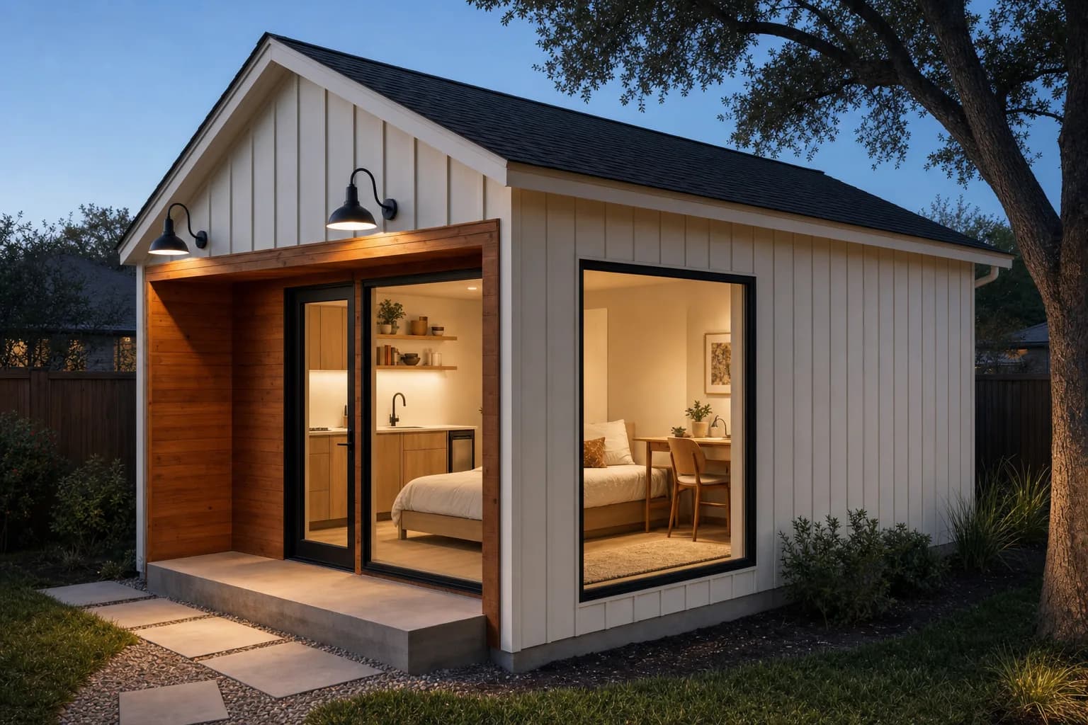 AI design concept: Backyard ADU Studio — view 3