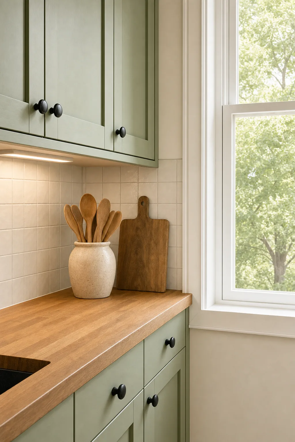 AI design concept: Compact Galley Kitchen Refresh — view 4