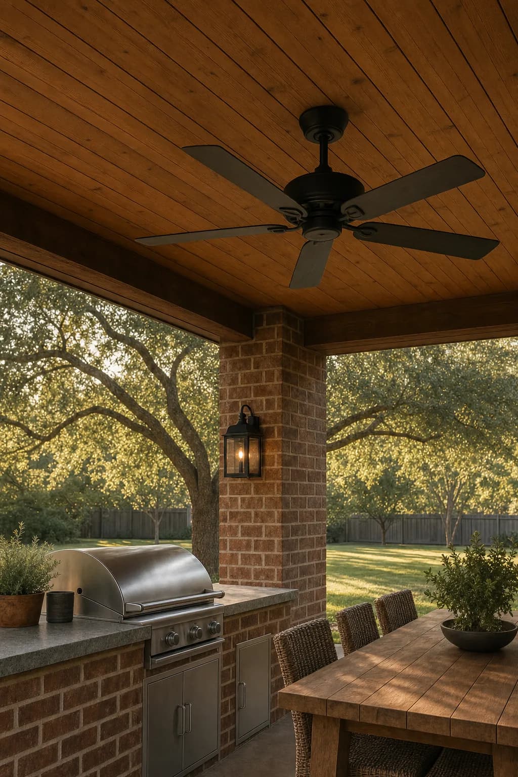 AI design concept: Covered Patio Outdoor Kitchen — view 4