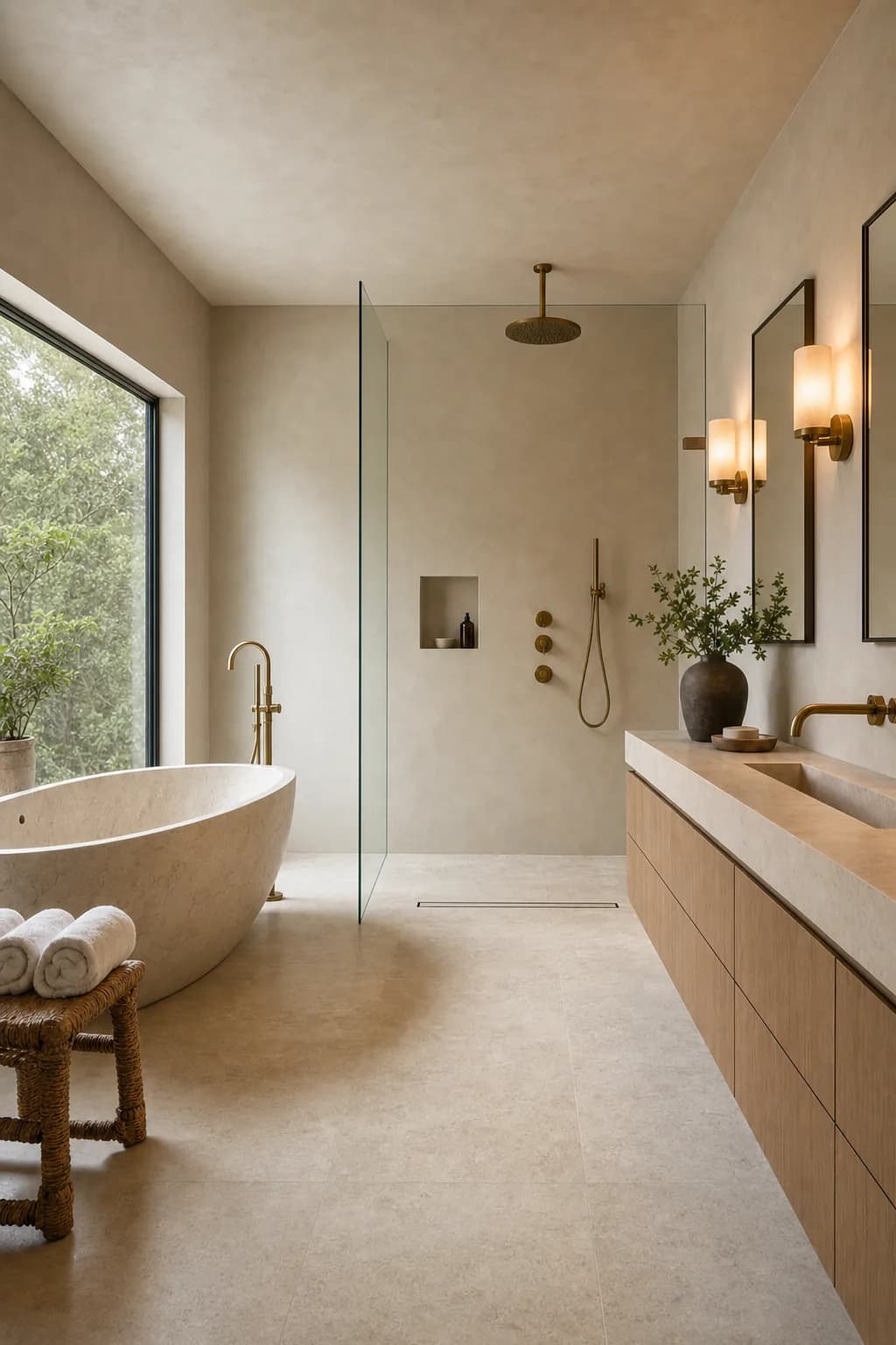 AI design concept: Curbless wet-room bath — view 3