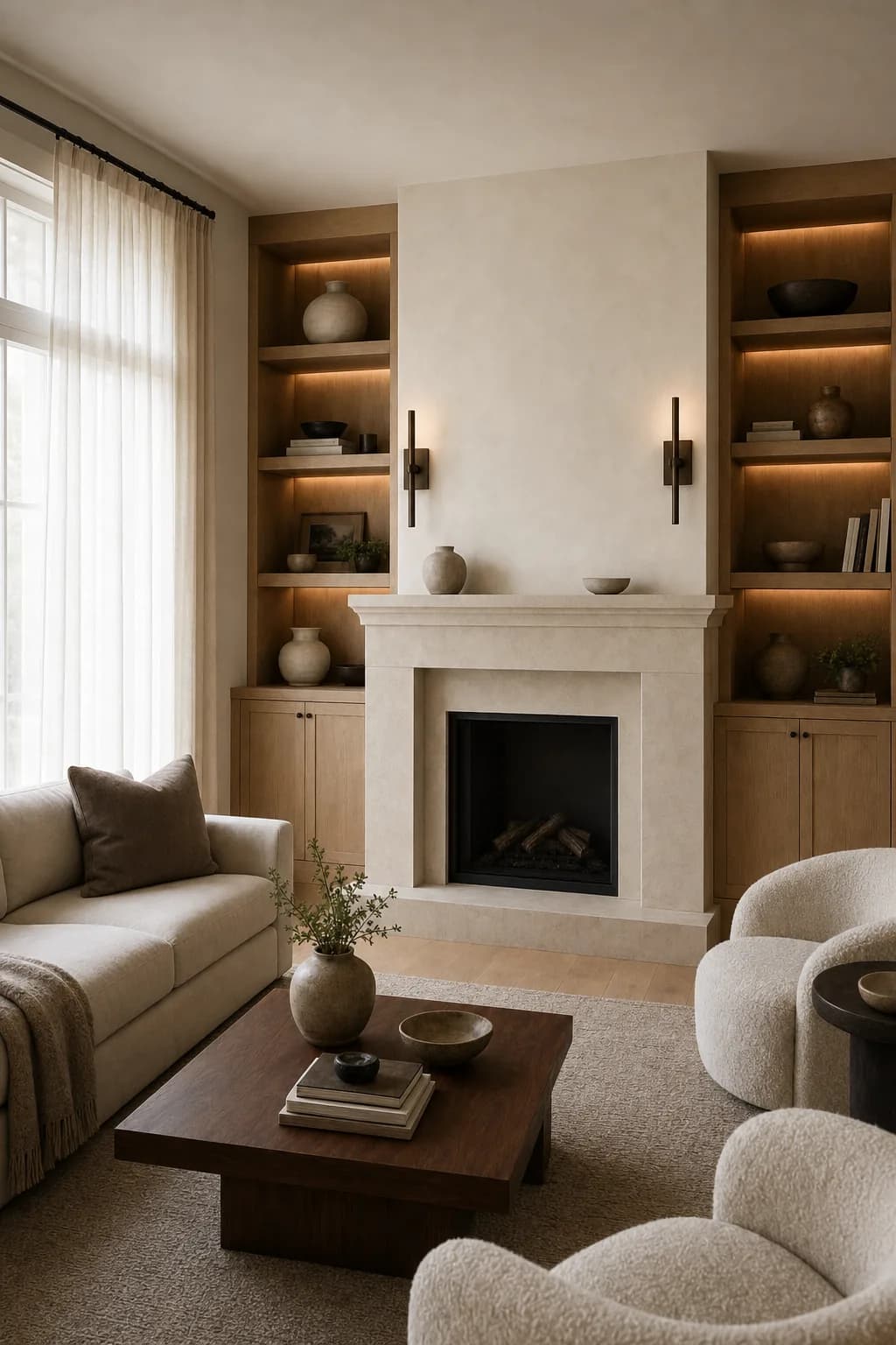 AI design concept: Fireplace Living Room Refresh — view 2