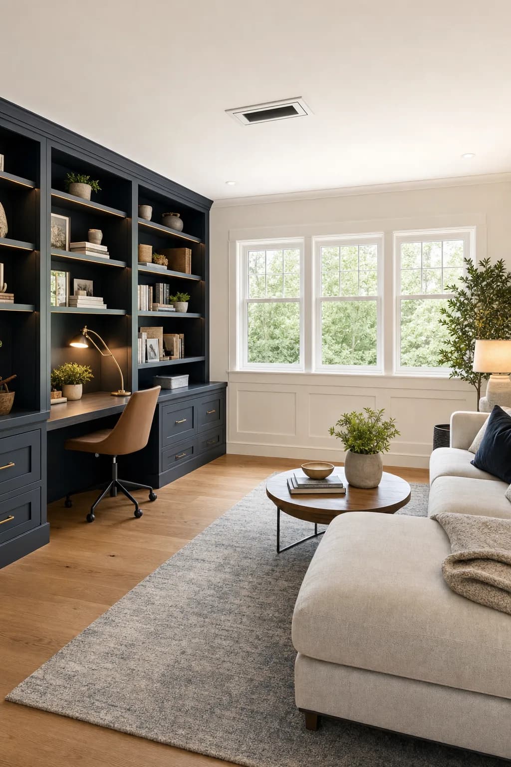 AI design concept: Garage conversion to living space — view 2