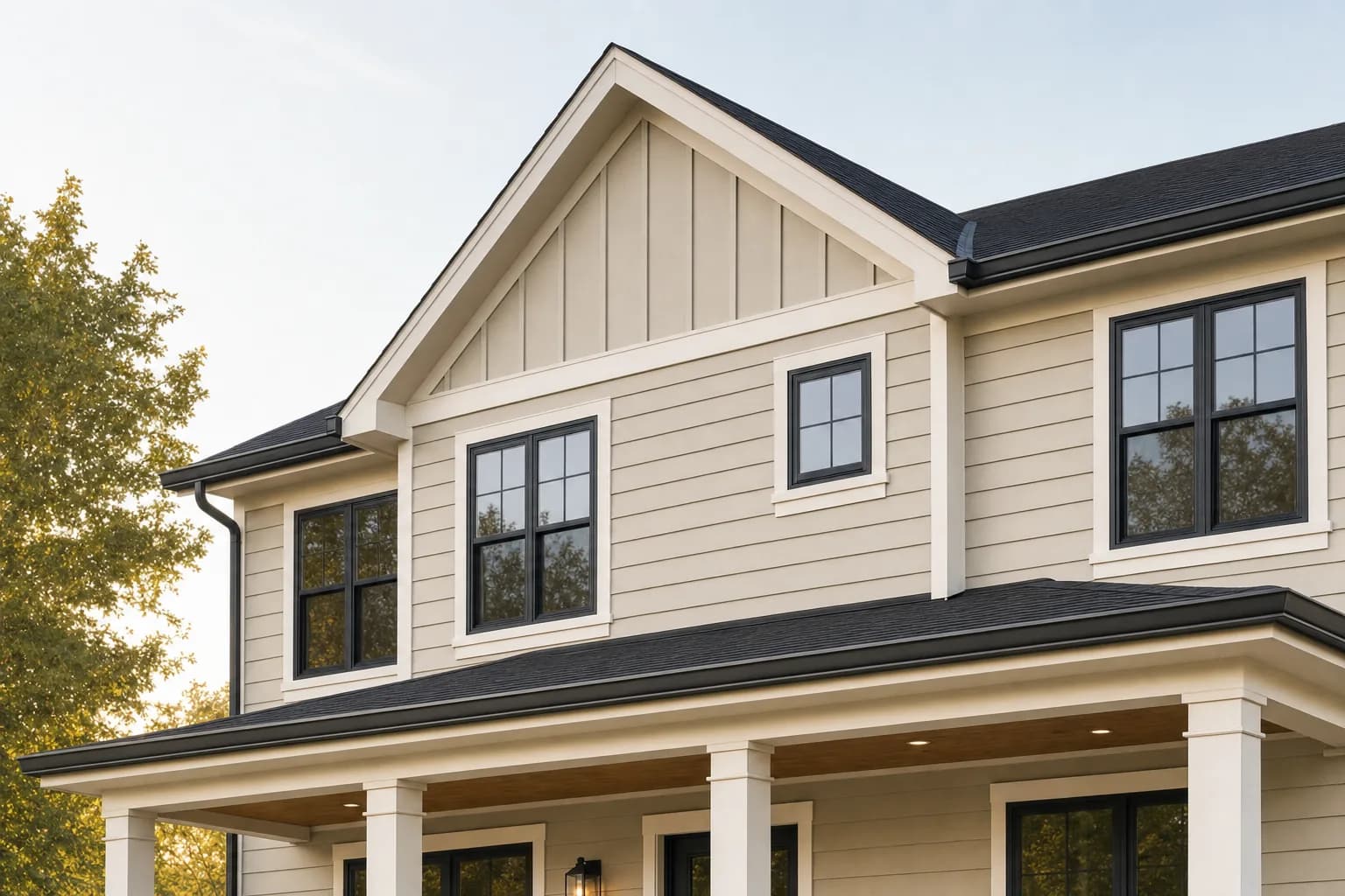 AI design concept: Fiber-Cement Siding Reclad Facade — view 4