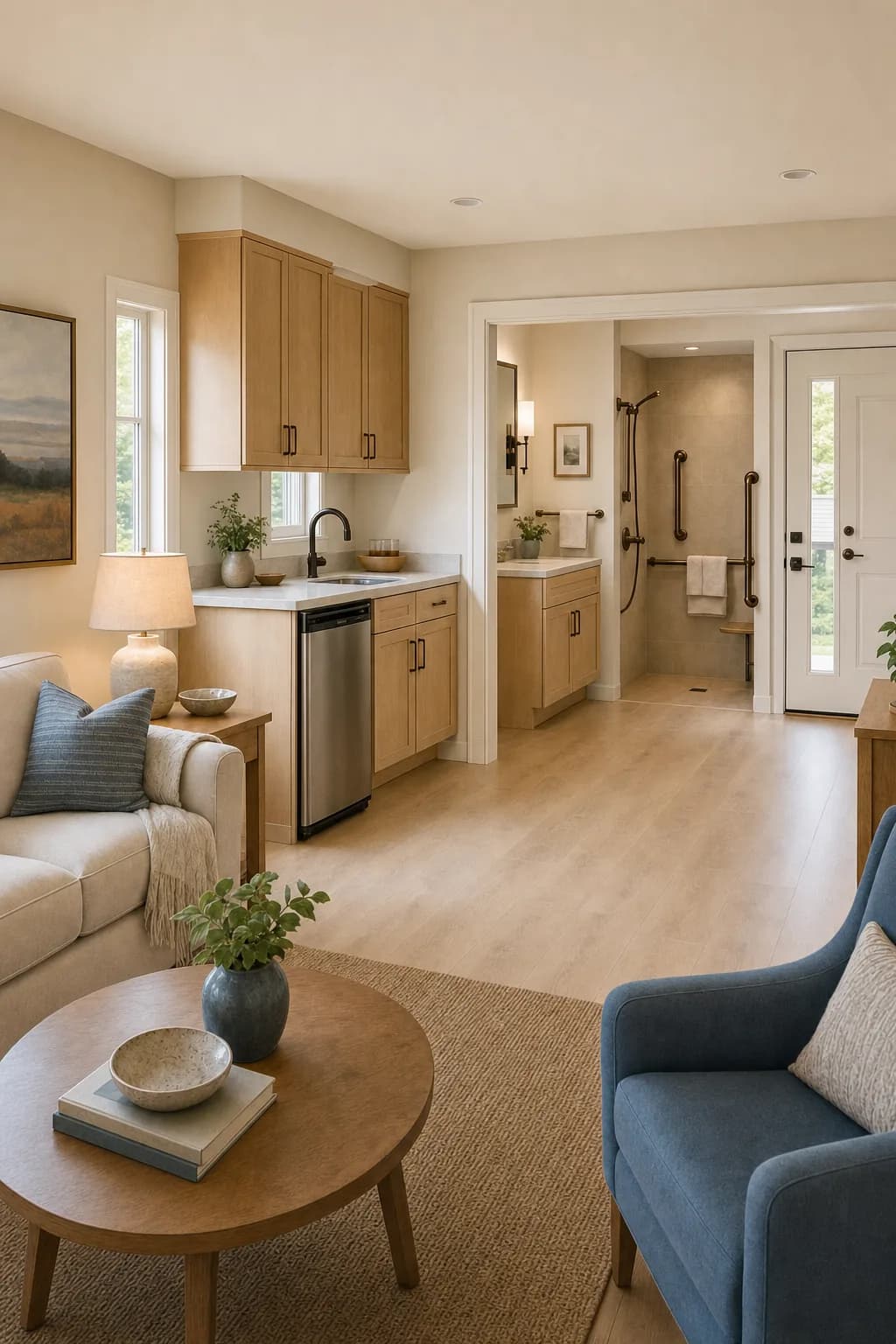 AI design concept: Attached in-law / guest suite addition — view 2