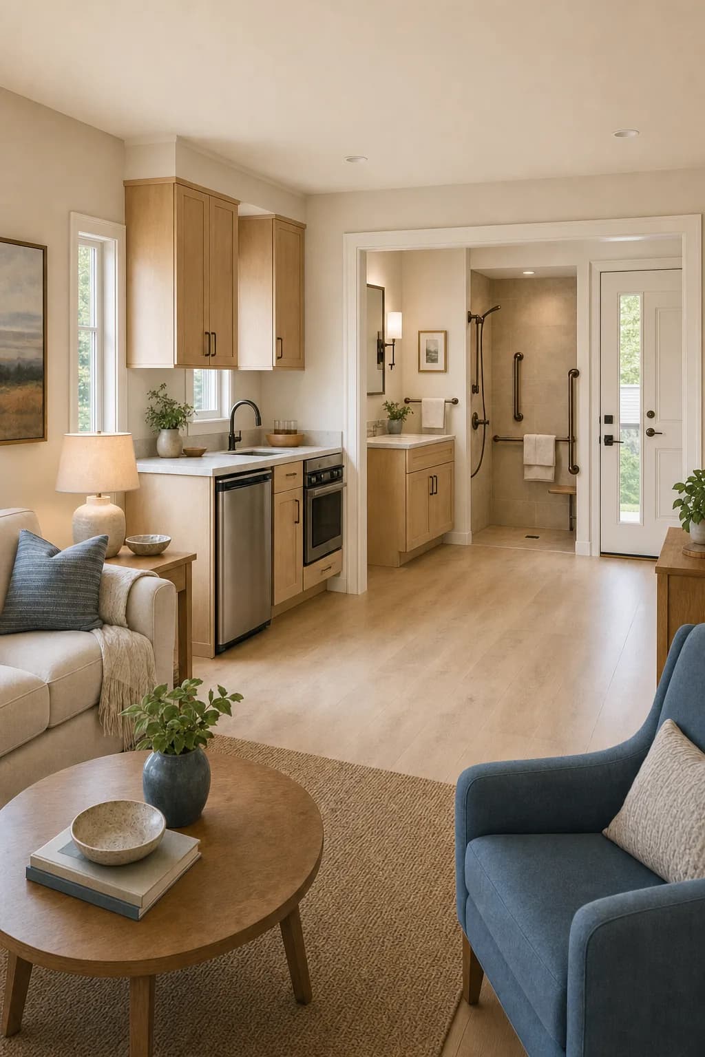 AI design concept: Attached in-law / guest suite addition — view 3