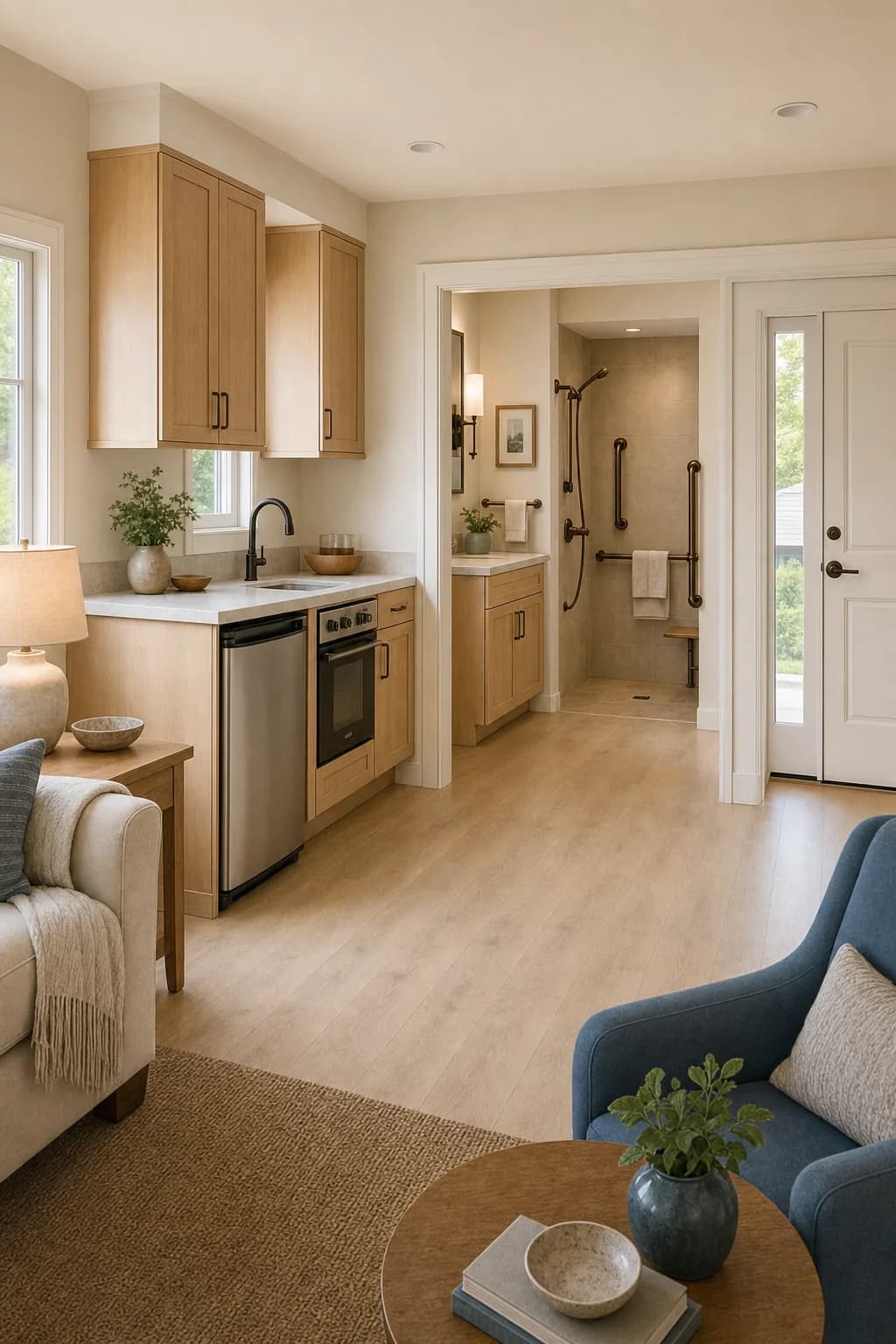 AI design concept: Attached in-law / guest suite addition — view 4