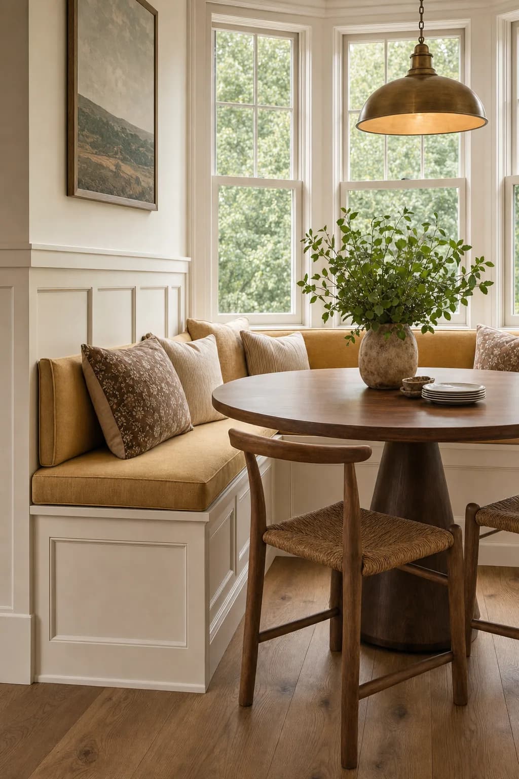 AI design concept: Banquette breakfast nook — view 3