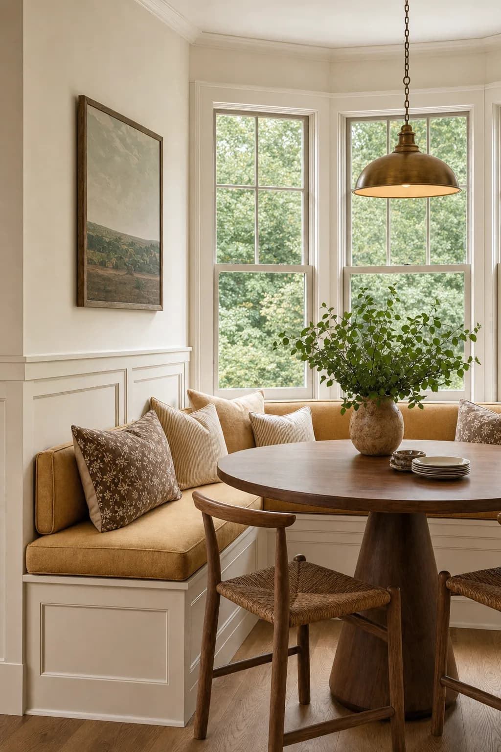 AI design concept: Banquette breakfast nook — view 4