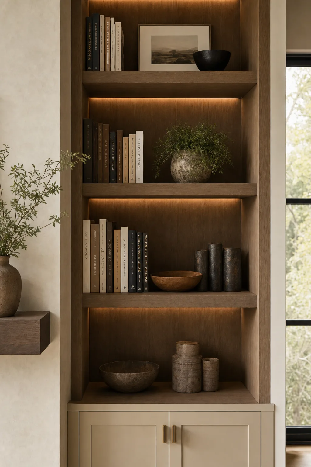 AI design concept: Floor-to-Ceiling Living-Room Built-Ins — view 3