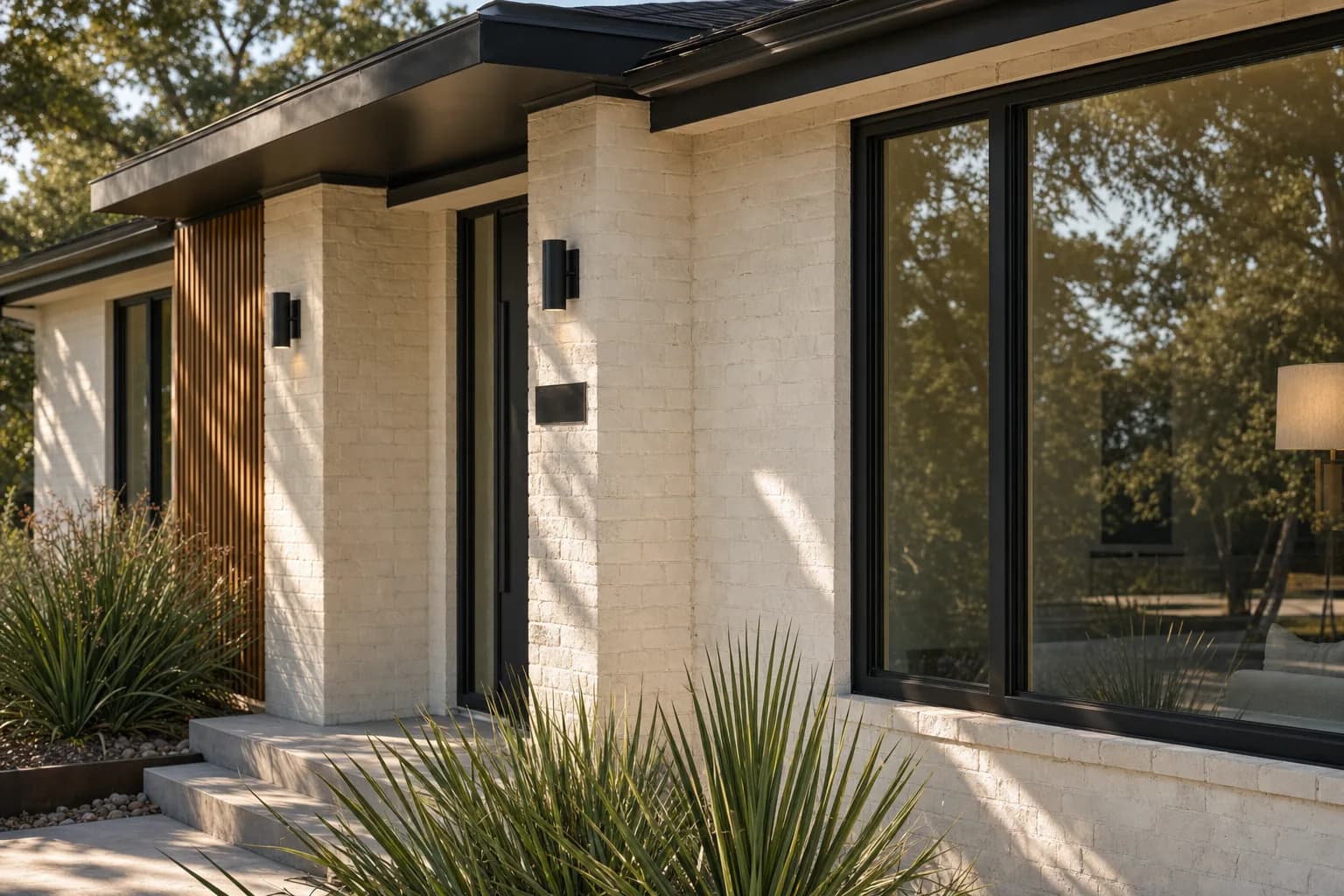 AI design concept: Modern Ranch Curb Appeal — view 3