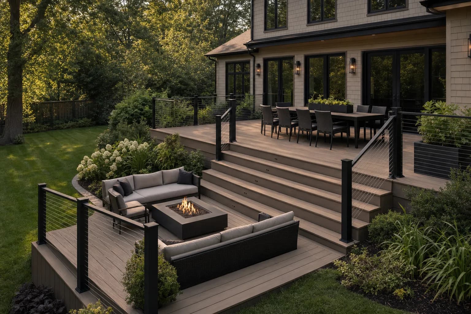 AI design concept: Multi-level composite deck — view 2