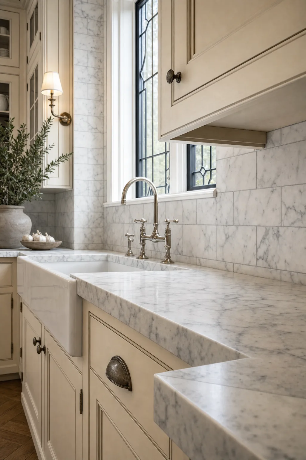 AI design concept: North Shore Inset Marble Kitchen — view 4