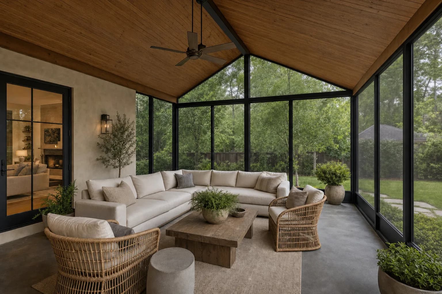 AI design concept: Screened porch addition — view 3