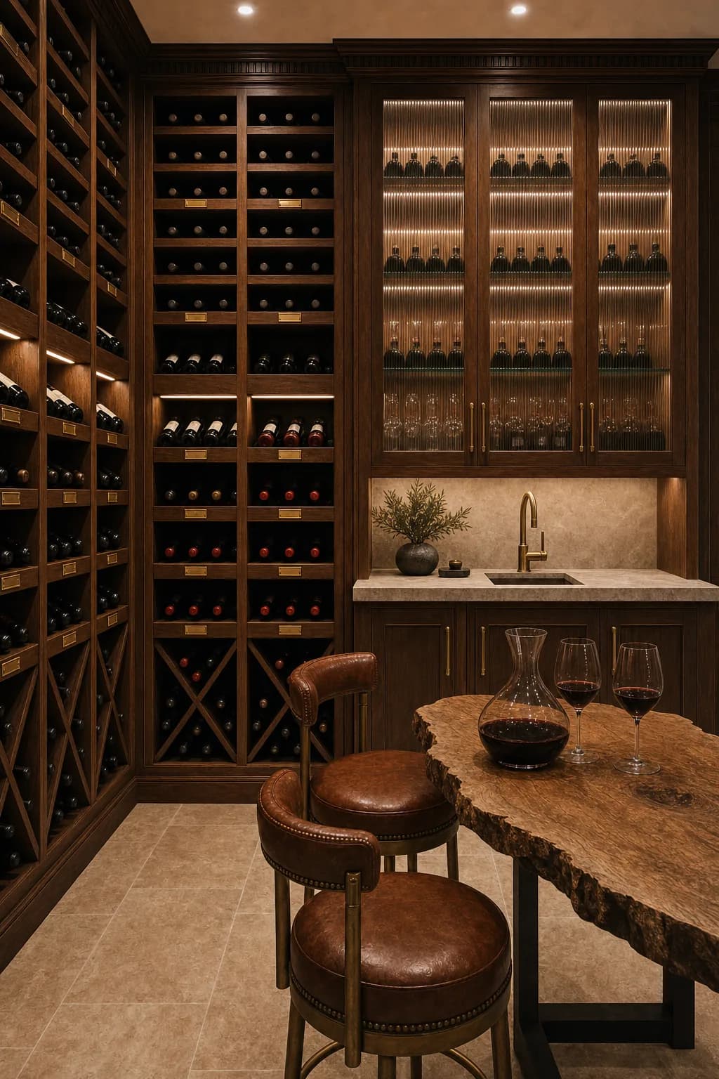 AI design concept: Wine Cellar & Tasting Room — view 2