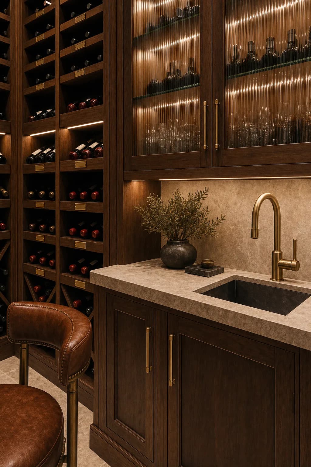 AI design concept: Wine Cellar & Tasting Room — view 4